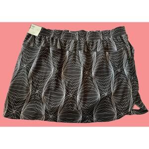 Calia Birdie Black Geometric Golf Skort Women's XXL NEW NWT!